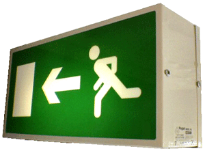 Fire Exit Sign Double Sided