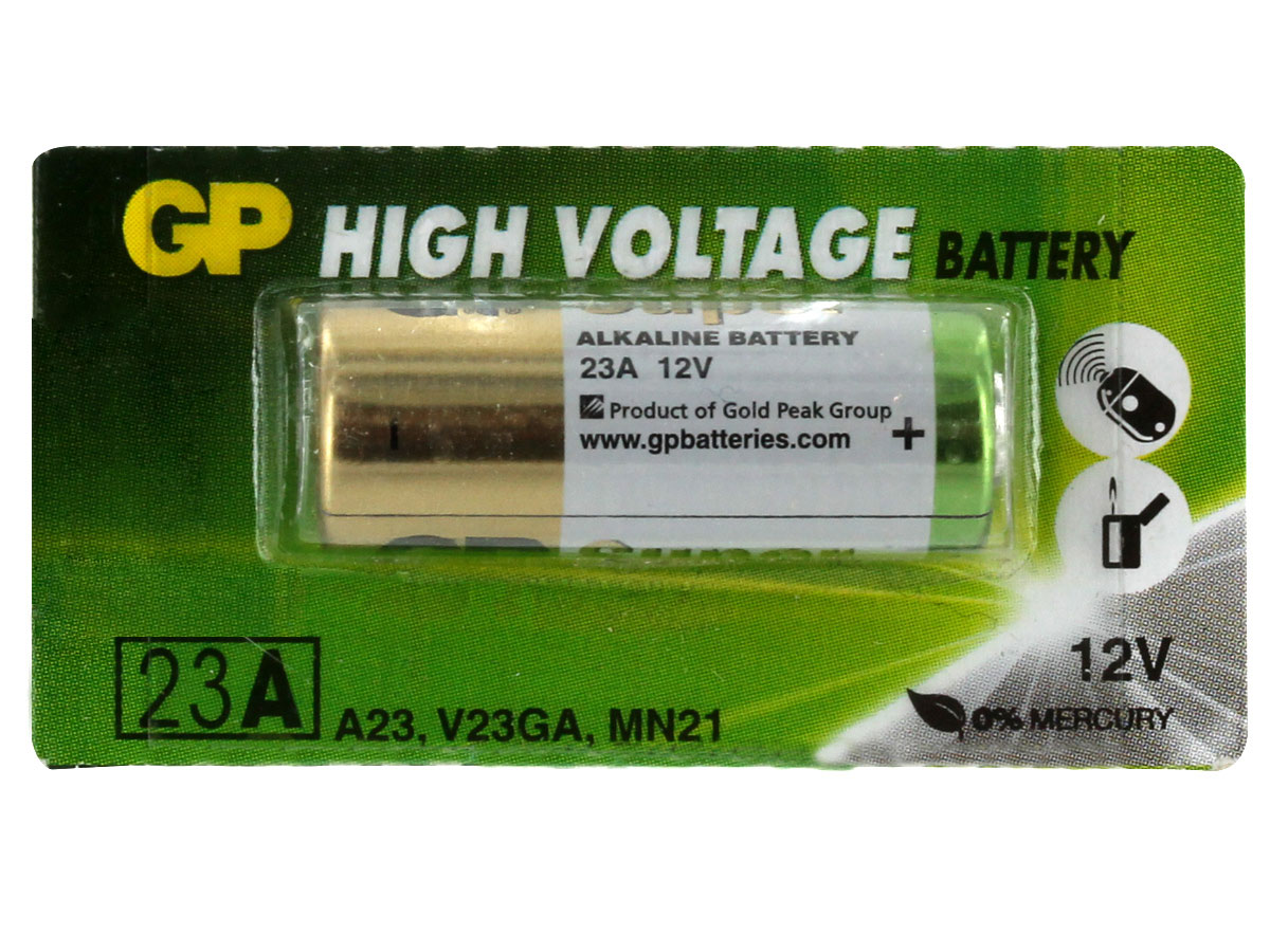 GP 23AE A23,V23GA,MN21 23AE-2C5 HIGH VOLTAGE Battery 12V - Pack of