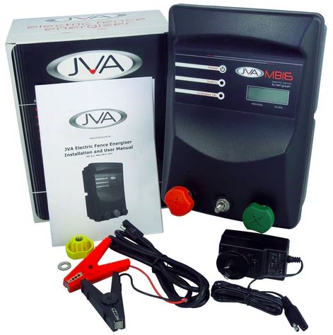 JVA MB16 Mains/Battery Electric Fence IP Energizer® 16J 160km