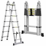 2.2M Double Telescopic Aluminium Ladder