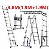 Double Telescopic Aluminium Ladder 3.8M