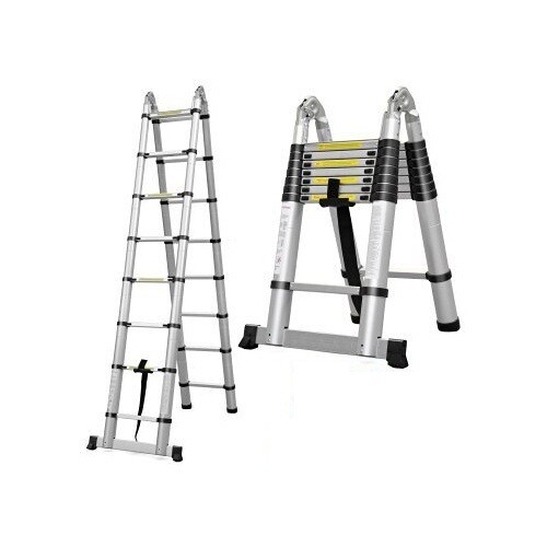5M Double Telescopic Aluminium Ladder