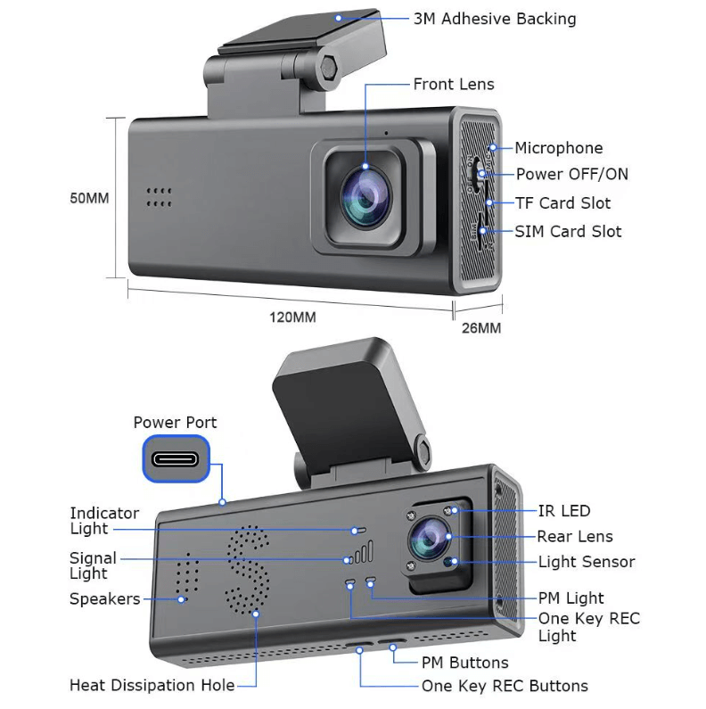 Best Vehicle Dashcam - Trendy AI2C-4G 2 Best Vehicle Dashcam - Trendy AI2C-4G