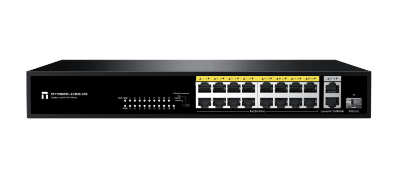 Netis ST119GHPDI-2G1MS-250 16FE PoE+2GE Uplink + 2.5G SFP PoE Switch 1 ST119GHPDI-2G1MS-250 16FE PoE+2GE Uplink + 2.5G SFP PoE Switch