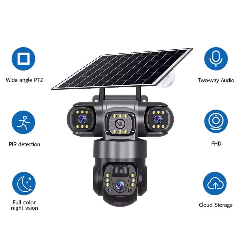 Tripple Lens 4G Solar Camera 4 Tripple-Lens 4G Solar PTZ Camera